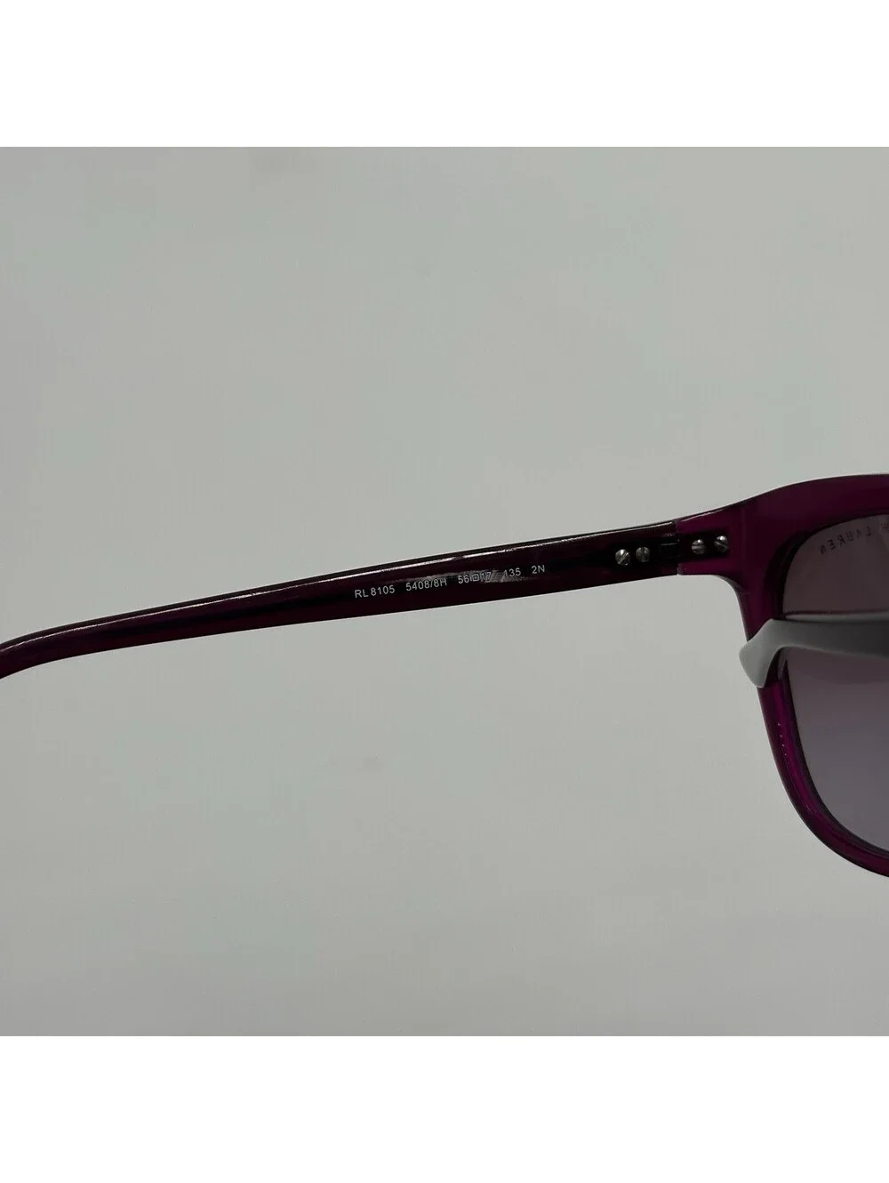 RALPH LAUREN RL 8105 5408 8H TRANSPARENT PURPLE  Eyeglasses 56.17 135 sunglasses